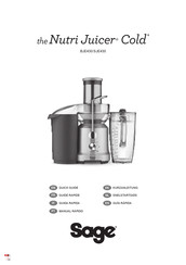 Sage the Nutri Juicer Cold SJE430 Snelstartgids