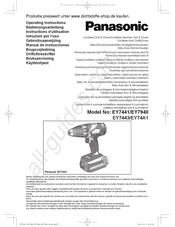 Panasonic EY7441 Gebruiksaanwijzing
