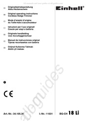 EINHELL BG-CH 18 Li Originele Handleiding