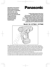 Panasonic EY7840 Gebruiksaanwijzing