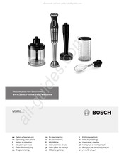 Bosch MaxoMixx MSM8 Series Gebruiksaanwijzing