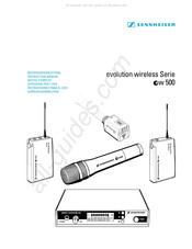 Sennheiser evolution wireless Series Gebruiksaanwijzing