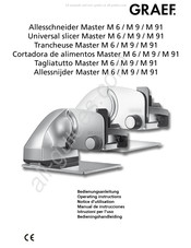 Graef Master M 9 Bedieningshandleiding