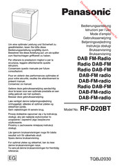 Panasonic RF-D20BT Gebruiksaanwijzing
