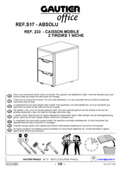 Gautier Office 233 Montage-Instructies