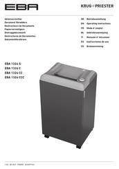 KRUG+PRIESTER EBA 1324 CC Gebruiksaanwijzing