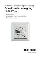 Urmet Grothe UP-FG 230 ws Installatie- En Bedieningshandleiding