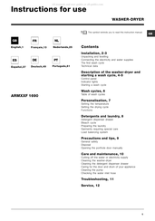 Hotpoint Ariston ARMXXF 1690 Gebruiksaanwijzing