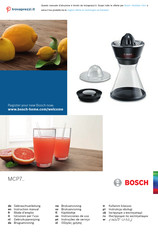 Bosch VitaStyle Citro MCP7 Series Gebruiksaanwijzing