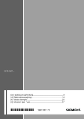 Siemens EH9 SK1 Series Gebruiksaanwijzing