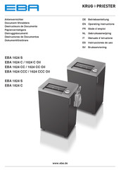 KRUG+PRIESTER EBA 1624 CCC Gebruiksaanwijzing