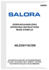 Salora 40LED8110CSW Gebruiksaanwijzing
