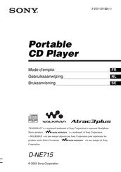 Sony WALKMAN Atrac3plus NW-HD3 Gebruiksaanwijzing