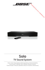 Bose Solo Gebruikershandleiding