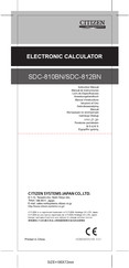 Citizen Systems SDC-812BN Gebruiksaanwijzing