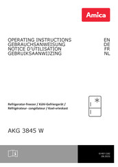 Amica AKG 3845 W Gebruiksaanwijzing