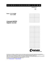 Conrad 75 27 00 RMV Gebruiksaanwijzing