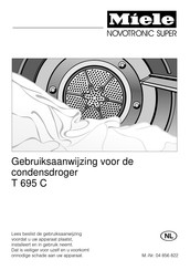 Miele Novotronic Super T 695 C Gebruiksaanwijzing
