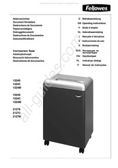 Fellowes 1524C Gebruiksaanwijzing