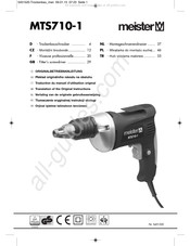 Meister MTS710-1 Vertaling Van De Originele Gebruiksaanwijzing
