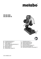 Metabo CS 22-355 Oorspronkelijke Gebruiksaanwijzing
