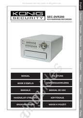 Konig Security SEC-DVR200 Gebruiksaanwijzing