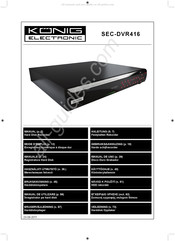König Electronic SEC-DVR416 Gebruiksaanwijzing