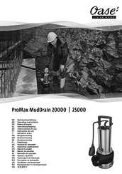 Oase ProMax MudDrain 25000 Gebruiksaanwijzing