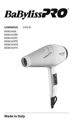 BaBylissPro LUMINOSO Handleiding