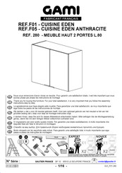 Gautier Gami EDEN F01 Montage-Instructies