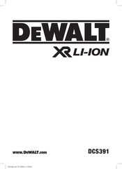DeWalt DCS391 Instructies
