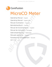CareFusion MicroCO Meter Gebruiksaanwijzing