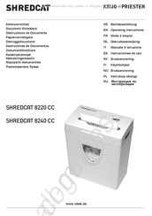KRUG+PRIESTER SHREDCAT 8220 CC Gebruiksaanwijzing