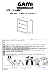 Gautier GAMI GRAY H1E-160 Montage-Instructies