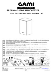 Gautier Gami MANCHESTER F00-240 Montage-Instructies