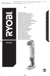 Ryobi RAD1801M Vertaling Van De Originele Handleiding