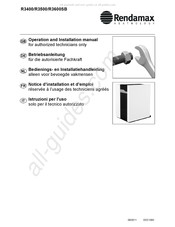Rendamax R3600SB Bedienings- En Installatiehandleiding