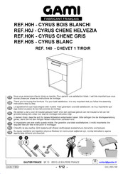 Gautier GAMI CYRUS H0K-140 Montage-Instructies