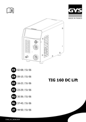 GYS TIG 160 DC Lift Handleiding