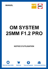 Olympus 25MM F1.2 PRO Gebruiksaanwijzingen