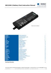 RRC RRC2040-2 Gebruiksaanwijzing