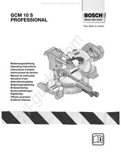 Bosch GCM 10 S PROFESSIONAL Gebruiksaanwijzing