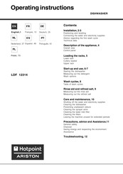 Hotpoint Ariston LDF 12314 Gebruiksaanwijzing
