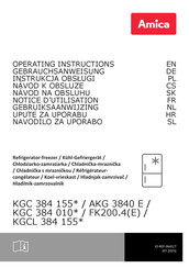 Amica KGCL 384 155 Series Gebruiksaanwijzing