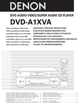 Denon DVD-A1XVA Handleiding