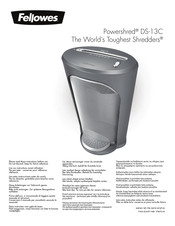 Fellowes Powershred DS-13C Instructies