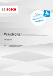 Bosch WTH8520SFG Gebruikershandleiding En Installatie-Instructies