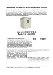 Palmako FR19-1818-3 Handleiding Voor Installatie En Onderhoud