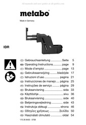 Metabo IDR Gebruiksaanwijzing
