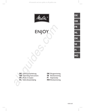 Melitta ENJOY Gebruiksaanwijzing